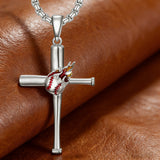 Baseball Bat Cross Necklace – Faith & Passion on the Field