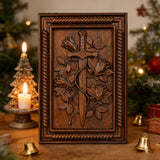 Rose & Sword Wood Wall Art: Where Strength Meets Grace