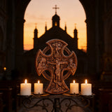 Hand-Carved Beechwood “Hand of Redemption” Crucifix | The Passion and Divine Grace of Christ