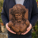 Jesus Crown of Thorns Beechwood Sculpture