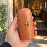 Hand-Carved Travel Triptych Altar: The Holy Family at Your Side