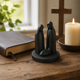 Minimalist Matte White Ceramic Holy Family Nativity Statue