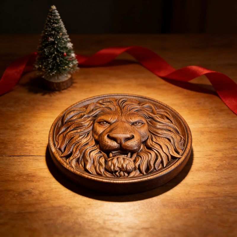 Lion Head Wooden Wall Art: Symbol of Christ the Lion of Judah