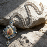Vintage Our Lady & Child Icon Necklace