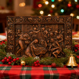 Nativity Scene Wooden Plaque – A Handcrafted Reminder of Christ's Birth 🕊️