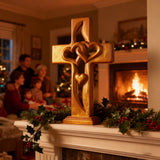 50% Off Today!Interwoven Hearts Wood Cross - A God-Centered Symbol for Marriage & Anniversaries