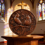 Red Cardinal Couple Hand-Carved Wood Figurine: A Symbol of Hope & Spiritual Connection