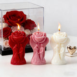 Rose & Couple Aromatherapy Candle: A Romantic Glow for Your Love