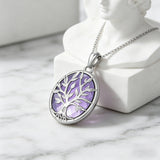 Tree of Life Amethyst Necklace – Growth, Wisdom & Divine Light