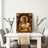 Sacred Heart Wood Carvings: Jesus & Mary, Handcrafted Tokens of Divine Love