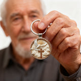 "Divine Blessing" Silver Dove & Cross Keychain – A Symbol of Faith, Peace, and God's Grace