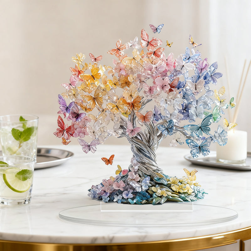Crystal Butterfly Tree of Life | Exclusive Spiritual Decor for Christian Independent Sites