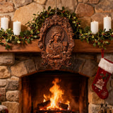 🛡️ Saint Barbara Wood Carving – Handcrafted Devotional Art