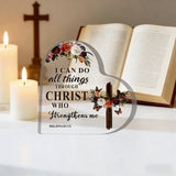 Heart-Shaped Cross Acrylic Decor: A Daily Reminder of Strength in Faith