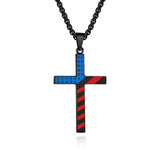 American Flag Cross Necklace