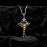 St. Benedict Exorcism Cross Necklace - Bless you and your family
