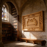 Limited: Southern European boxwood Jesus Last Supper - Religious Vatican Christian Wall Art Sculpture