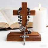 Black Onyx Rosary Necklace: A Bold Token of Devotion for Prayer & Daily Wear