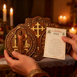 St. Benedict's Exorcism Medal Christian Exorcism Plaque - Wall Decor