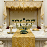 Hand-Painted Jerusalem Holy City Menorah: Light Up the Spirit of the Sacred City