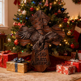 American Eagle Wooden Cross – God Bless America