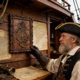 Nautical Compass & Anchor Hand-Carved Wood Wall Art: Adventure Woven in Beechwood