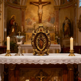 Hand-Carved Our Lady of Grace Wooden Icon: A Christian Symbol of Mary’s Devotion