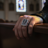 S925K Silver Handcrafted Jesus Crucifixion Scene Ring