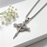 Nail Cross Crown of Thorns Necklace – Faith, Redemption & Timeless Strength