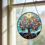 Tree of Life Stained Glass Suncatcher: Faith, Growth, and Light