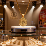 Vintage Titanium Seven Archangel's Seal Pendant - Amulet against evil eyes, curses, spells