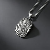 Ancient Egyptian Bastet Cat Goddess Stainless Steel Necklace | Egyptian Revival Jewelry