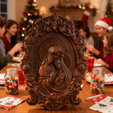 Mother Mary with Baby Jesus Wood Carving Decor