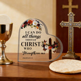 Heart-Shaped Cross Acrylic Decor: A Daily Reminder of Strength in Faith
