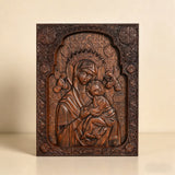 Unsere Liebe Frau von der immerwährenden Hilfe Holzschnitzerei Wanddekoration Geschenk