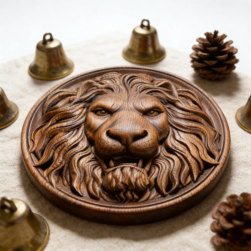Lion Head Wooden Wall Art: Symbol of Christ the Lion of Judah
