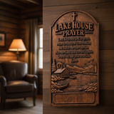 Lake House Prayer Wood Wall Plaque