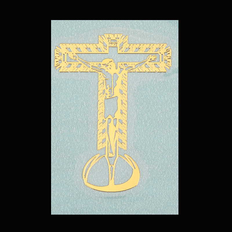 Luxury Religious Jesus Virgin Mary Gold Plated Copper Mobile Phone Decorative Sticker