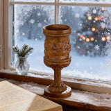 Boxwood "Last Supper" Chalice  Hand-Carved Communion Cup | Eternal Symbol of Redemption & Fellowship