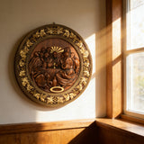 The Last Supper Round Wooden Sculpture