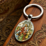 Jesus and the Children Oval Keychain: A Symbol of Love and Innocence