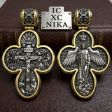 Handcrafted Double-Sided Redemption: Archangel Michael Guardian Cross Pendant