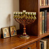 Jewish 9-Candle Menorah with Heart Details: Light, Heritage, and Warmth