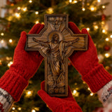 BGCOPPER Himmelfahrt Jesu Holzschnitzerei Kreuz-Die besten Geschenke für Ostern