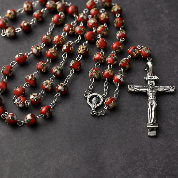 【Red Enamel Sacrifice】S925K Silver Rosary · Decoding Faith - BGCOPPER