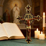 Dual Divine Cross: Christ’s Redemption & St. Benedict’s Protection