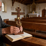 Orthodox Crucifixion Crucifix Wooden Tabletop Ornament