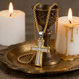 Silver & Black Textured Cross Necklace: A Stylish Fusion of Faith and Edge