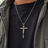 The Passion of Christ S925 Silver/Titanium Steel Cross Necklace