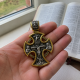 S925 Sliver Passion of Christ and St. George Silver Pendant